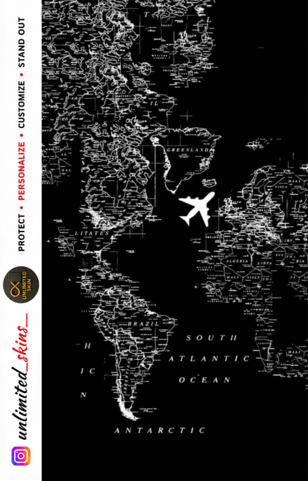 Travel Mobile Skin (Text Mobile Skin)